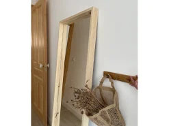 Espejo de madera maciza tono natural de 160x80cm - WALLS - DECOWOOD