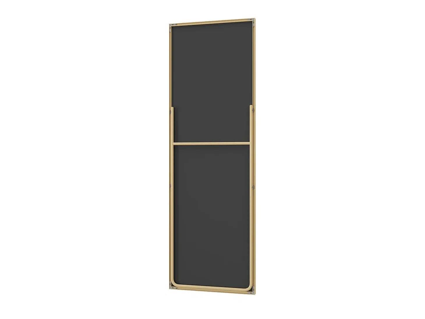 Espejo de maquillaje en vidrio templado, marco de aleación de aluminio, rectangular 162*53 cm, dorado