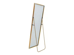 Espejo de maquillaje en vidrio templado, marco de aleación de aluminio, rectangular 162*53 cm, dorado
