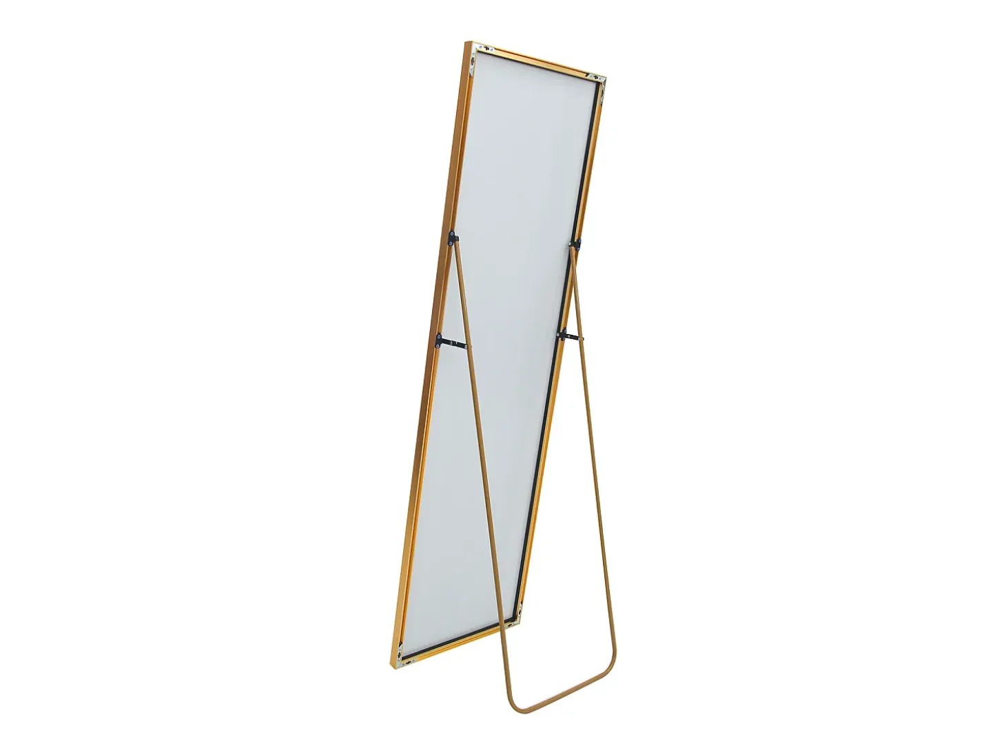 Espejo de maquillaje en vidrio templado, marco de aleación de aluminio, rectangular 162*53 cm, dorado