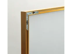 Espejo de maquillaje en vidrio templado, marco de aleación de aluminio, rectangular 162*53 cm, dorado