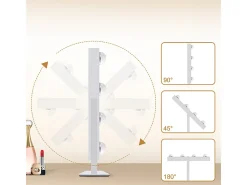 Espejo de maquillaje iluminado NETTLIFE Hollywood Mirror - Espejo de tocador con 9 LED, espejo cosmético pequeño con luz giratoria de 3 modos