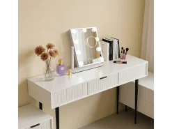 Espejo de maquillaje iluminado NETTLIFE Hollywood Mirror - Espejo de tocador con 9 LED, espejo cosmético pequeño con luz giratoria de 3 modos