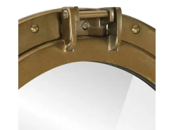 Espejo de ojo de buey de pared aluminio y vidrio Ø50 cm ES705077