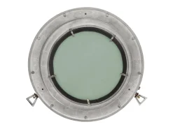 Espejo de ojo de buey de pared aluminio y vidrio Ø38 cm ES238805