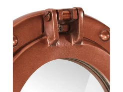Espejo de ojo de buey de pared aluminio y vidrio Ø38 cm ES332883