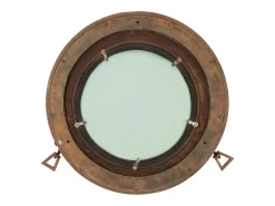 Espejo de ojo de buey de pared aluminio y vidrio Ø38 cm ES332883
