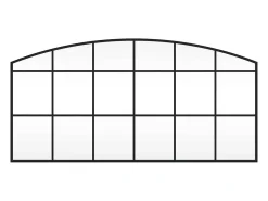 Espejo de pared arco de hierro negro 100x50 cm ES330674