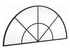 Espejo de pared arco de hierro negro 80x40 cm ES286497