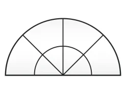 Espejo de pared arco de hierro negro 100x50 cm ES400291
