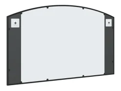 Espejo de pared arco de hierro negro 100x60 cm ES679659