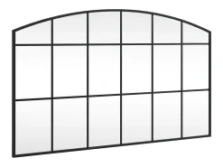 Espejo de pared arco de hierro negro 100x60 cm ES679659