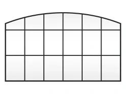 Espejo de pared arco de hierro negro 100x60 cm ES679659