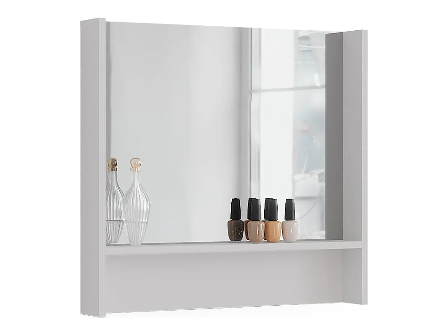 Espejo de pared blanco 70x10x65 sherry