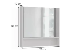 Espejo de pared blanco 70x10x65 sherry