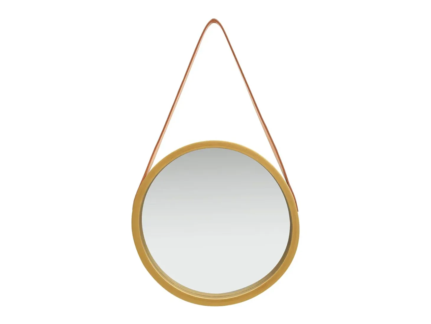 Espejo de pared con correa dorado 40 cm ES230255