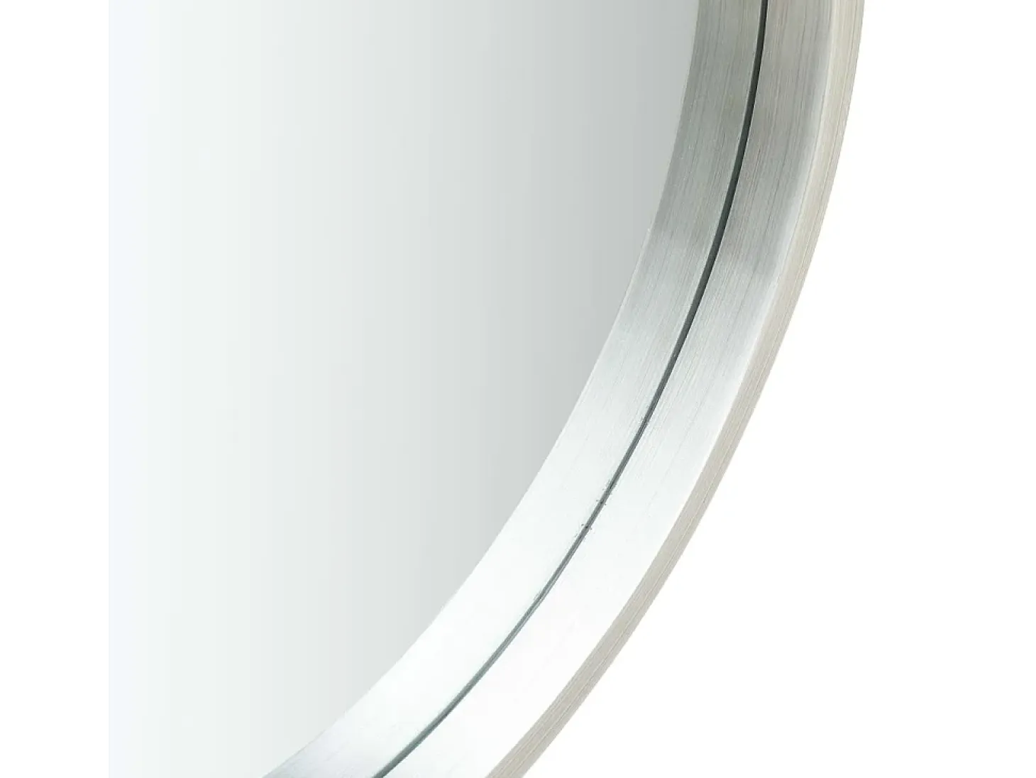 Espejo de pared con correa plateado 40 cm ES985582