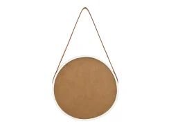 Espejo de pared con correa blanco 40 cm ES690394
