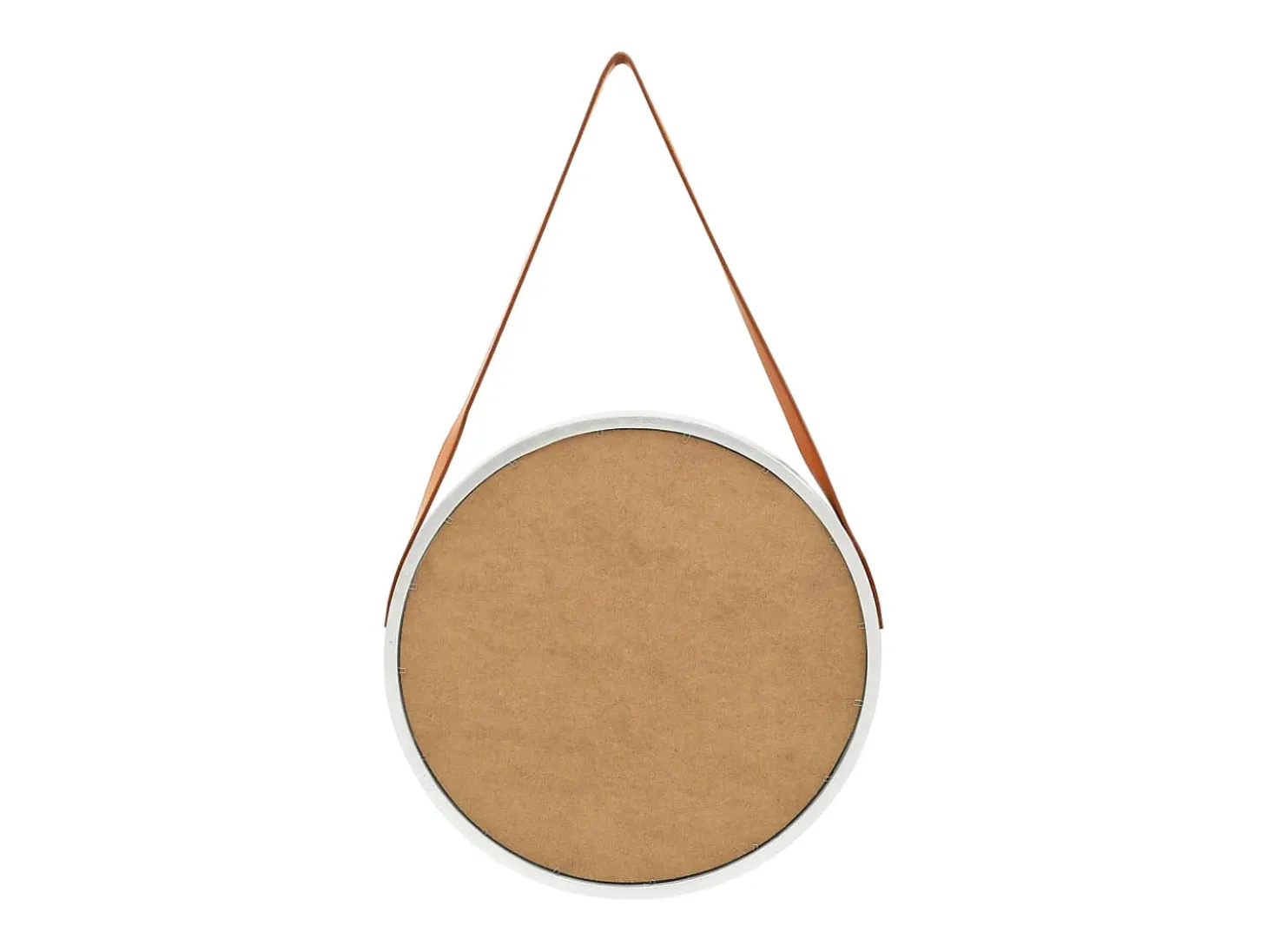 Espejo de pared con correa 50 cm Plata