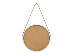 Espejo de pared con correa 40 cm Plata