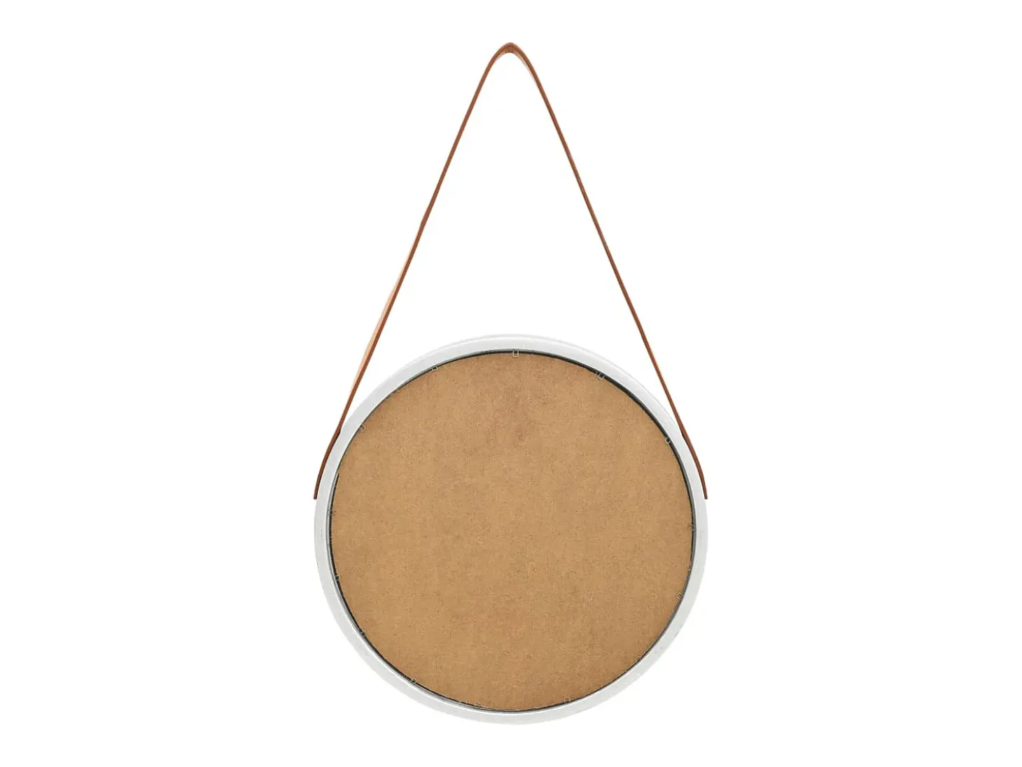 Espejo de pared con correa 40 cm Plata