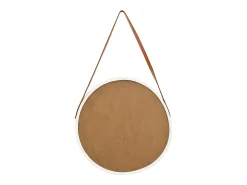 Espejo de pared con correa blanco 50 cm ES889415