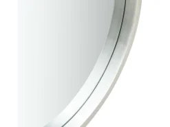Espejo de pared con correa plateado 50 cm ES408067