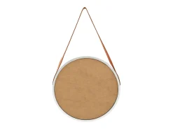 Espejo de pared con correa plateado 50 cm ES408067