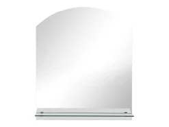 Espejo de pared con estante de vidrio templado 30x50 cm ES148680