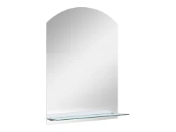 Espejo de pared con estante de vidrio templado 20x40 cm ES839206