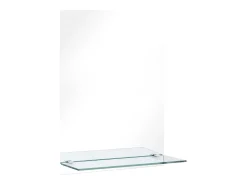 Espejo de pared con estante de vidrio templado 40x60 cm ES899319