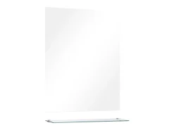 Espejo de pared con estante de vidrio templado 50x60 cm ES321427