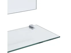 Espejo de pared con estante de vidrio templado 50x60 cm ES321427