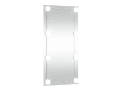 Espejo de pared con luces LED vidrio rectangular 30x60 cm ES562919