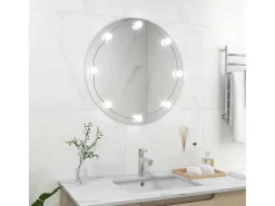Espejo de pared con luces LED Cristal Redondo