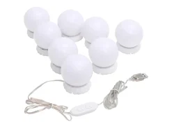 Espejo de pared con luces LED Cristal Redondo