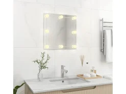 Espejo de pared con luces LED cuadrado de vidrio ES480463