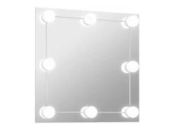 Espejo de pared con luces LED cuadrado de vidrio ES480463