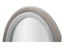 Espejo de pared con marco arqueado de tela 160x60x4 cm Cloe - Gris