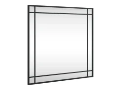 Espejo de pared cuadrado de hierro negro 60x60 cm ES652808