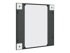 Espejo de pared cuadrado de hierro negro 50x50 cm ES480835