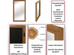 Espejo de pared de teca MCW-M75