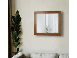 Espejo de pared de teca MCW-M75