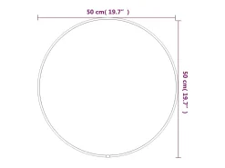 Espejo de pared dorado Ø 50 cm Redondo