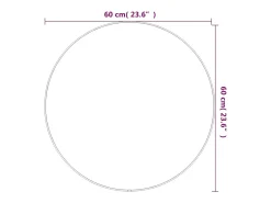 Espejo de pared dorado Ø 60 cm Redondo
