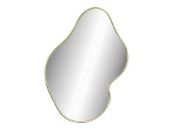 Espejo de pared dorado 60x50 cm