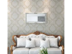 Espejo de pared estilo barroco 100x50 cm Plata