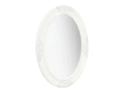 Espejo de pared estilo barroco blanco 50x70 cm ES552715