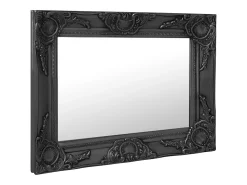 Espejo de pared estilo barroco negro 50x40 cm ES184553