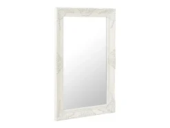 Espejo de pared estilo barroco 50x80 cm Blanco